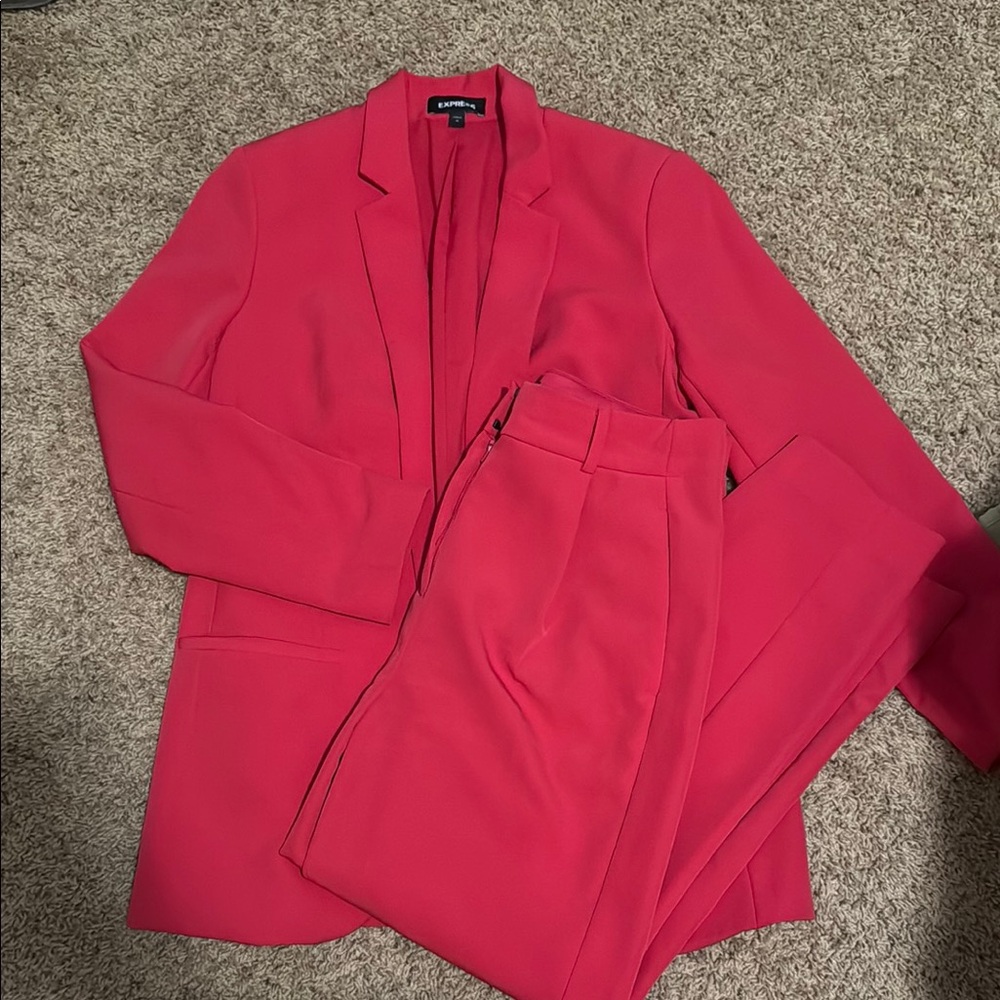 Express Pink Blazer and Pants Set